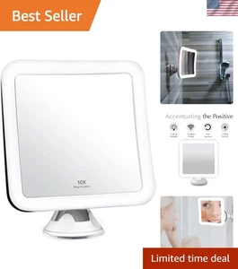 Espejo de Maquillaje con Luz LED Luz de Día - Aumento 10X, Succión Portátil y 360° - Imagen 1 de 13
