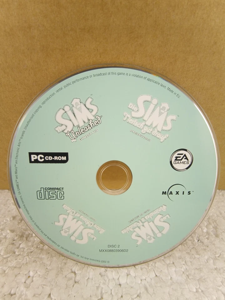 The Sims: Unleashed Expansion Pack (Disc 2, PC CD-ROM) - Image 1 of 1