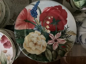 4 Volupe FAIENCERIE DE GIEN - France Salad Dessert Plates - 8 5/8” Floral Garden - Picture 1 of 3