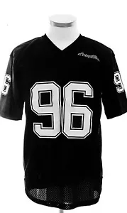 SCARCEWEAR MEN'S AMERICAN FOOTBALL JERSEY BLACK SILKY NFL MESH STITCHED L TO 4XL - Picture 1 of 3