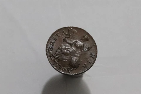 🧭 🇬🇧 UK GB HALF PENNY 1771 RARE HIGH GRADE B59 #Z9131 Cover