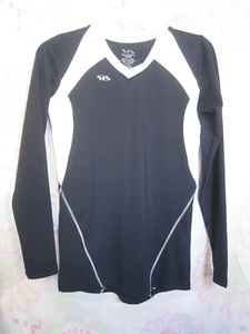 Boombah men's M long sleeve shirt navy blue + white crew neck baseball - Picture 1 of 7