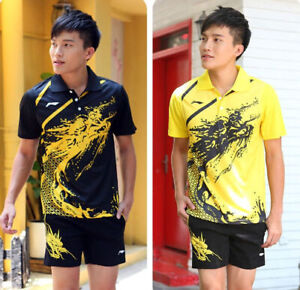 Men's table tennis Clothing Badminton Set shirt shorts Set