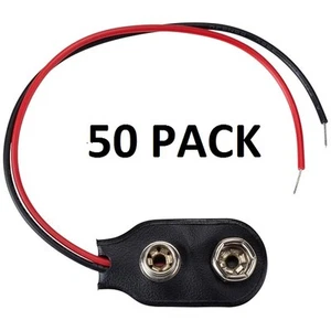 PAQUETE DE 50 - CONECTOR A PRESIÓN DE BATERÍA AISLADA 9V - TIPO EN LÍNEA # 32-8006-50PK - Imagen 1 de 2