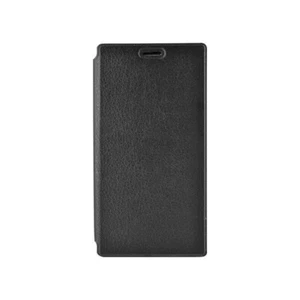 ETUI FOLIO A RABAT SONY XPERIA M2 NOIR GRAINÉ ECO-CUIR (PU) - Photo 1 sur 1