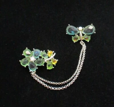 Conjunto de prendedores suéter divertido flor mariposa libélula tono plata realmente dulce 36/5 Foto 1 de 4