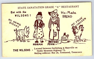 The Wilsons Restaurant Townsend Tennessee  Mountain Postcard B847 - Picture 1 of 2