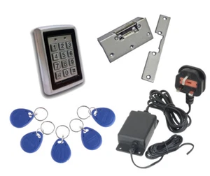 Proximity Code Access Control Entry Kit, 5 Fobs, Power Supply and Lock Release - Picture 1 of 1