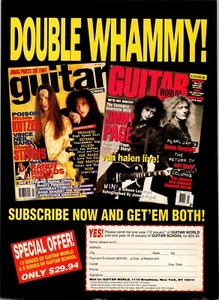 Richie Kotzen Jimmy Page Steve Stevens - Pubblicità rivista chitarra originale incorniciata 1994 - Foto 1 di 7