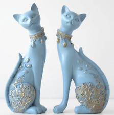 Set of 2pcs Decorative Resin Cat statue for home decorations