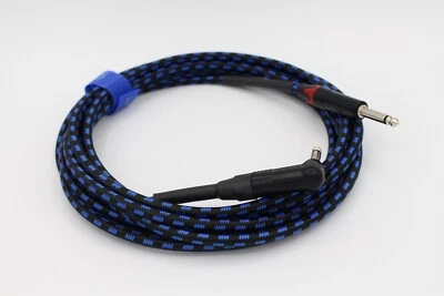 Cable de instrumento de 12' ~ EA Melody enchufes de oro o níquel de 12 pies, ángulo recto o correa Foto 1 de 2
