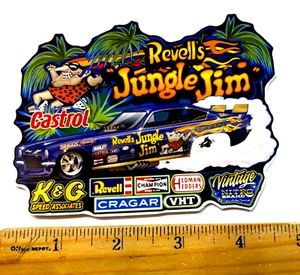 JUNGLE JIM LIBERMAN NHRA Drag Racing 1974 Chevy Sponsor Color Decal Sticker - Picture 1 of 2