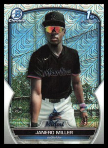 2023 Bowman Chrome Janero Miller  1st Mega Box Refractor BCP-184 Marlins
