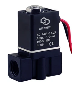 1/4" Inch Plastic Fast Response Electric Air Gas Water Solenoid Valve 24V AC - Picture 1 of 4