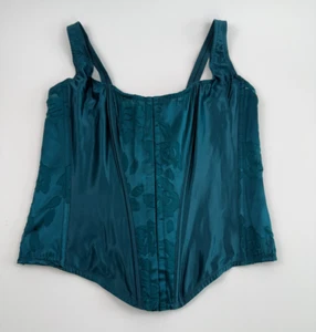 Victoria's Secret VS Archives Boned Full Drawstring Bustier Corset Green XL NWT - Picture 1 of 13