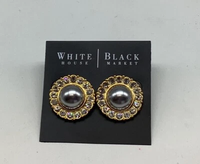 Brincos de ouro/cinza White House Black Market novos com etiquetas - Imagem 1 de 2