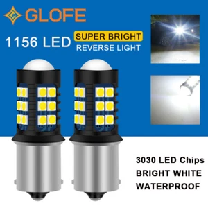 2X 1156 P21W 7506 GLOFE Super Bright LED Reverse Backup Light White 6000K Bulbs - Picture 1 of 11