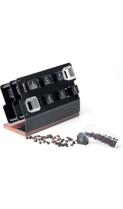 IKAPE Kaffeebohnen Vorratsbehälter, Metallständer, Nussbaumfuß, mit 6Ace - Bild 1 von 5