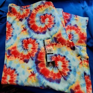 NOBO No Boundaries Leggings Donna Blu Tie Dye Capris Cotone Spandex - Foto 1 di 3
