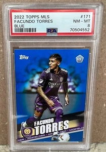 Topps MLS Facundo Torres #171 Rookie 2022 Blue 19/99 Orlando City PSA 8 NM-MT - Bild 1 von 3