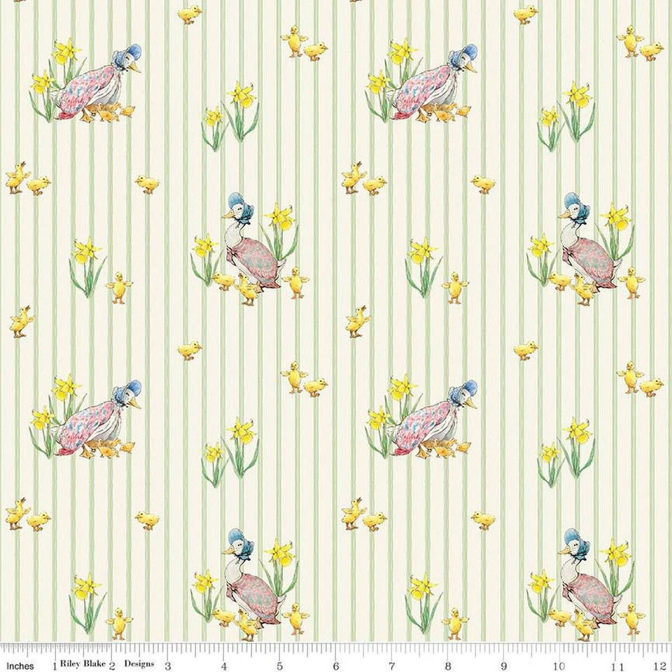 Riley Blake Peter кролик и друзья Беатрикс Поттер CD15862 облако полоски хлопок - Изображение 1 из 1