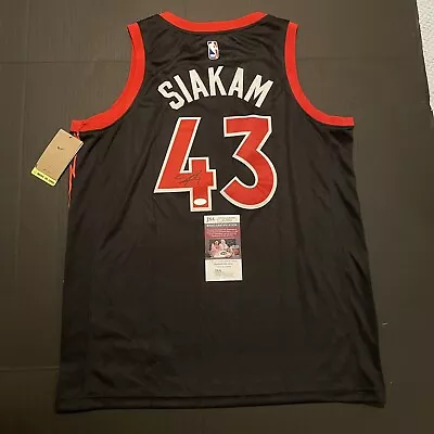 Pascal Siakam Signed Toronto Raptors Jersey Indiana Pacers JSA Autographed NBA - Image 1 of 4