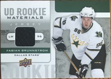 2008-09 Upper Deck Rookie Materials Fabian Brunnstrom RM-FB Dallas Stars