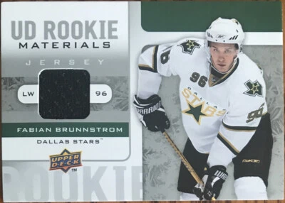 2008-09 Upper Deck Rookie Materials Fabian Brunnstrom RM-FB Dallas Stars - Image 1 of 2