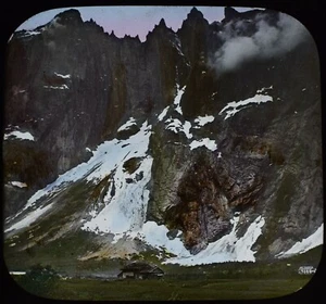 Magic Lantern Slide ROMSDAL THE TROLLTINDER C1888 PHOTO WESTERN NORWAY - Picture 1 of 2