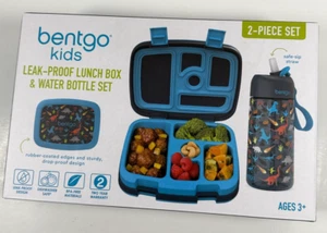 Bentgo Set Borraccia Lunch Box Bambini Dinosauro Antiperdite Lavabile in Lavastoviglie - Foto 1 di 5