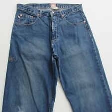 Quiksilver Jeans Mens W31 L32 Relaxed Straight Loose Ripped Blue Denim
