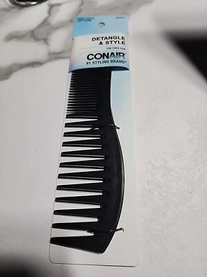 Conair Detangle & Style Wide-tooth Comb for Thick Hair Black 7.5 inches - Image 1 of 2