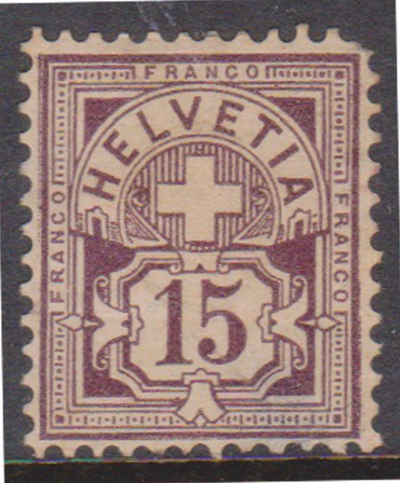 (F189-35) 1882 Suiza / Helvetia 15c sello violeta MH (AJ) (FC14) Foto 1 de 1