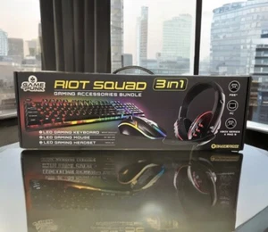 GAME PUNK RIOT SQUAD 3 in 1 LED GAMING MOUSE, KEYBOARD & HEADSET BUNDLE - Picture 1 of 4