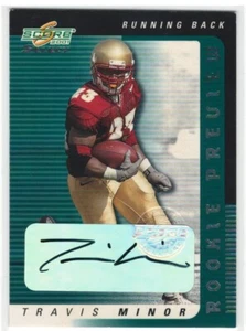 Tarjeta autografiada Score Select Travis Minor 2001 vista previa de novato # RP-45 - Imagen 1 de 2