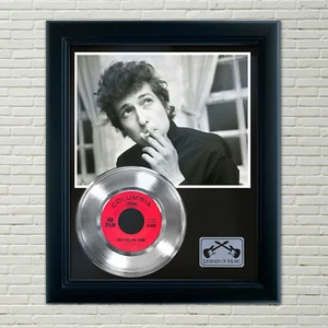 Pantalla de disco enmarcada plateada ""Like a Rolling Stone"" de Bob Dylan - Imagen 1 de 4