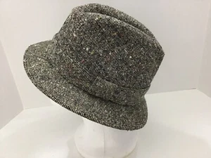 Vintage Stetson Brown Tweed Wool Blend Men's Fedora Hat Size Medium - Picture 1 of 7