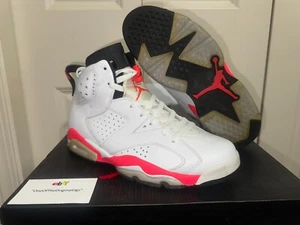 Air Jordan VI 6 2014 Retro Herren Größe 8 weiß/infrarot-schwarz gebraucht - Bild 1 von 13