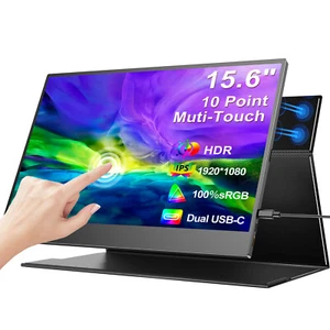 Used | 15.6" 1920x1080 Touch Screen Monitor Gaming Monitor HDMI USB C Screen - Picture 1 of 7