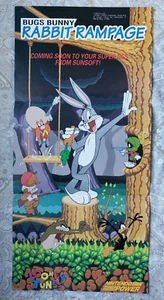 Authentic Vintage 1994 Bugs Bunnny Rabbit Rampage Nintendo Power Poster 22x11 - Picture 1 of 6