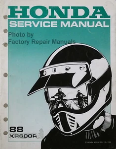 1988 Honda XR600R Factory Service Manual XR 600 R Original Shop Repair - Picture 1 of 3