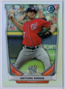 2014 Bowman Chrome Mini Tops 5 Prospects #BM-WN4 Nathan Karns - Picture 1 of 2