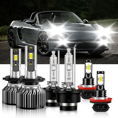 Combo de luz antiniebla de haz alto bajo bombilla LED para Porsche Boxster 2009-2012 Foto 1 de 4