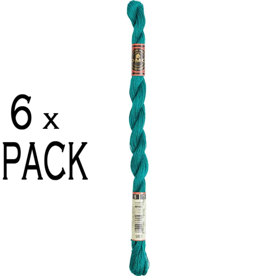 6x DMC Perlgarn Stärke 8, 25 m, 115AR/8-991, VPE - Bild 1 von 1