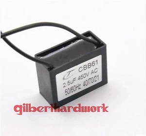 Ventilador de techo condensador de arranque condensador de arranque 5 piezas CBB61 2.5UF 450V - Imagen 1 de 4