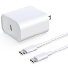 For iPhone 15 Pro Max Plus iPad Samsung PD 20W Fast Charger Dual USB C Cable