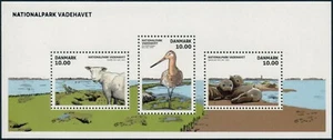 DINAMARCA. 2015. 30 Kr. Parque Nacional. Vadehavet. Hoja de recuerdo. VF MNH (BL124) - Imagen 1 de 1