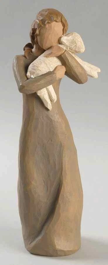 Demdaco Willow Tree Nativity Peace On Earth - Girl With Lamb - Boxed 11852258 - Image 1 of 1