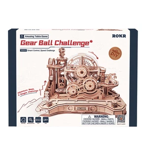 ROKR Gear Ball Challenge 3D Wooden Puzzle Model DIY Marble Run Kit EGC01 - Picture 1 of 8