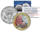 POPE JOHN PAUL II The Great JFK Half Dollar Colorized Coin BLESSED & LOVED